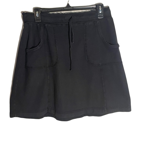 Fresh Produce Black Mini Skirt with Pockets drawstring elastic waist size M - Picture 1 of 5
